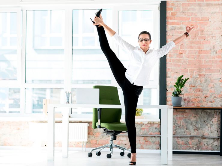 in office yoga teacher