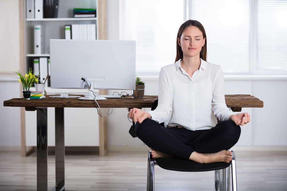 Sukhasana on a Chair